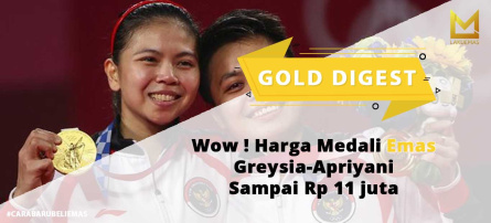Wow ! Harga Medali Emas Greysia-Apriyani Sampai Rp 11 juta